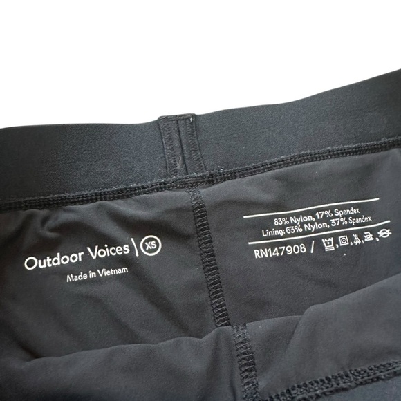 Outdoor Voices Skort Pleated Mini Skirt Black Athletic Summer Size Extra Small - Picture 3 of 3